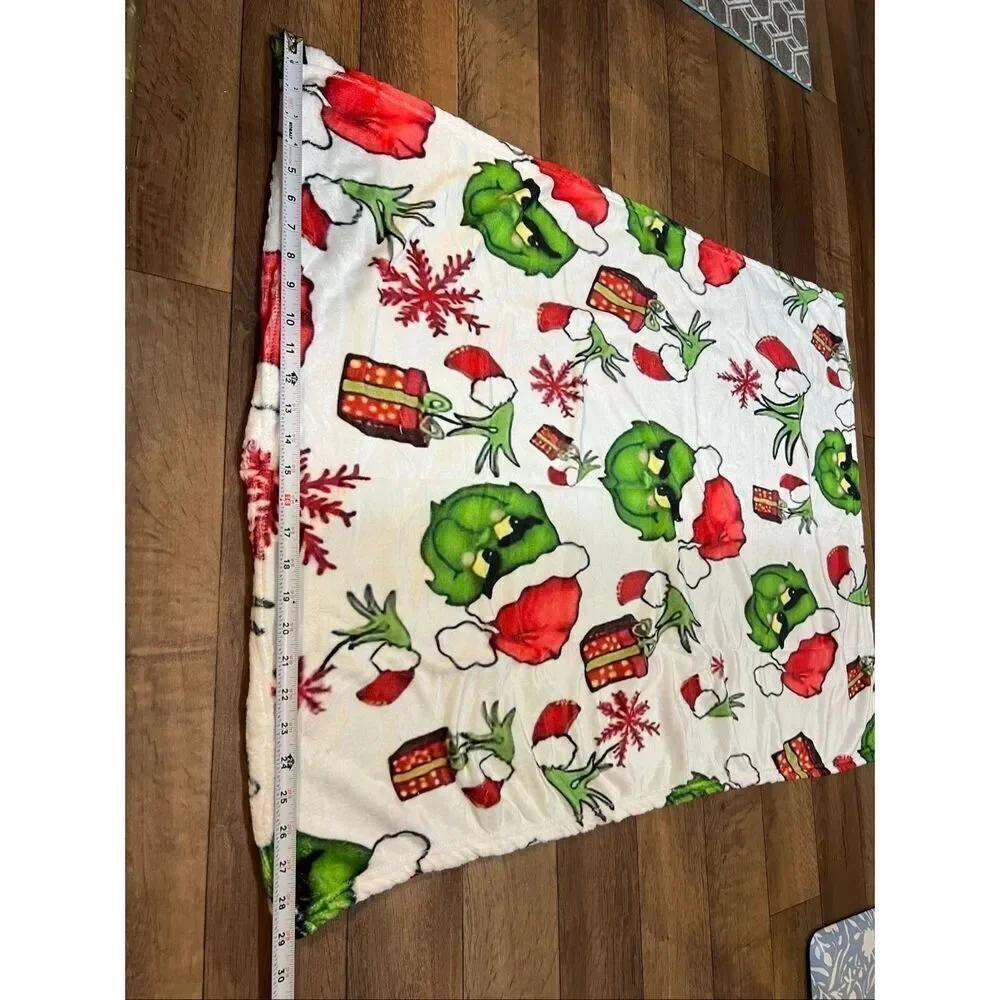 The Grinch Baby Christmas Blanket Approximately 27”x29”